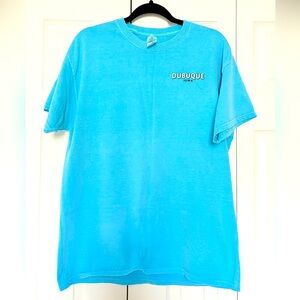Gildan Blue Dubuque Iowa Short Sleeve T-Shirt Size Large